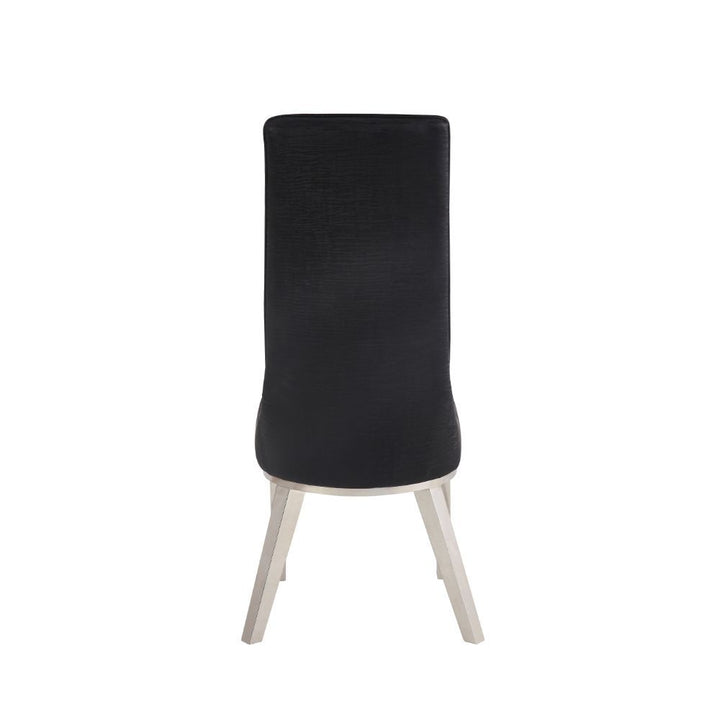 ACME Gianna Black PU & Stainless Steel Dining Chair Model 72474 - MONAVILLA