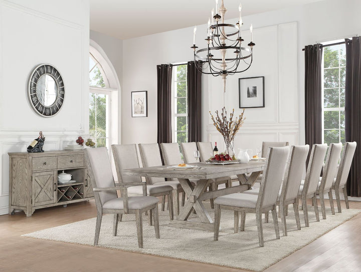 ACME Rocky Gray Oak Dining Table Model 72860 - MONAVILLA