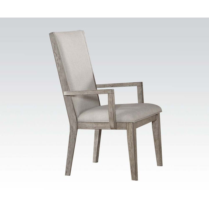 ACME Rocky Fabric & Gray Oak Chair Model 72863 - MONAVILLA