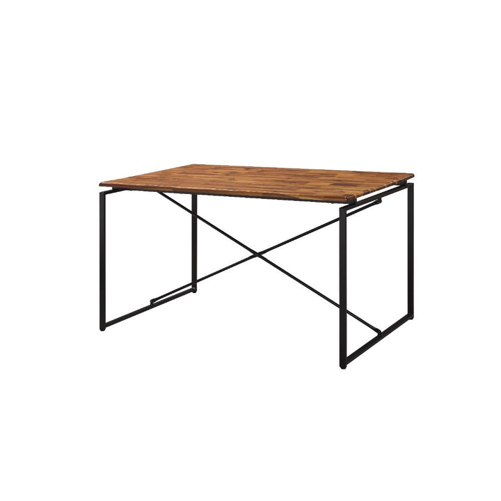 ACME Jurgen Oak & Black Dining Table Model 72910 - MONAVILLA