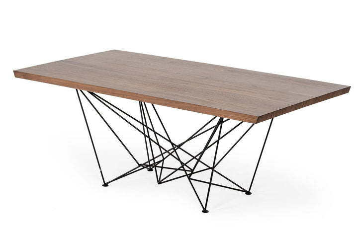 Modrest Naomi Modern Walnut Dining Table - MONAVILLA