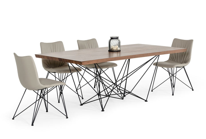 Modrest Naomi Modern Walnut Dining Table - MONAVILLA