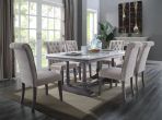 ACME Yabeina Beige Linen & Gray Finish Side Chair Model 73267 - MONAVILLA