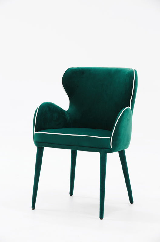 Modrest Tigard Modern Green Fabric Dining Chair - MONAVILLA