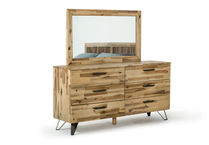 Modrest Sala Modern Light Wood Mirror - MONAVILLA