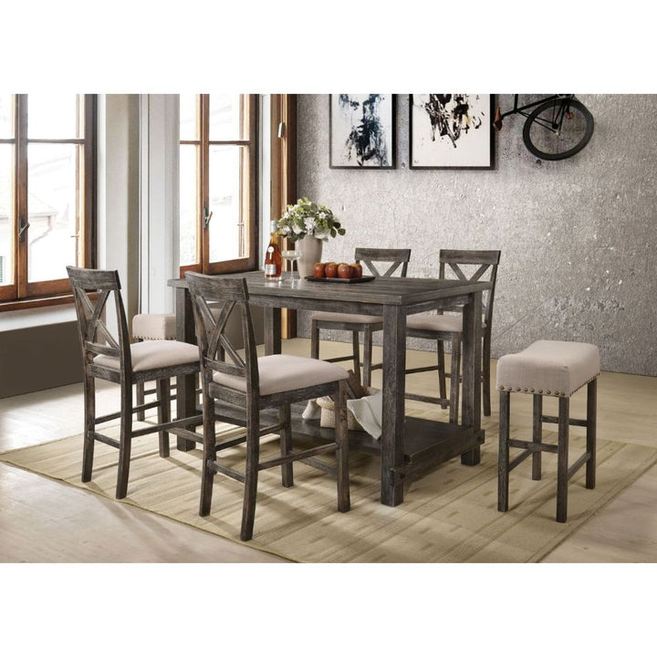 ACME Martha II Weathered Gray Counter Height Table Model 73830 - MONAVILLA