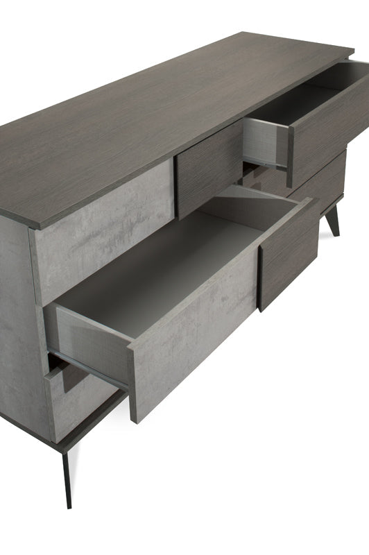 Nova Domus Palermo Italian Modern Faux Concrete & Grey Dresser - MONAVILLA