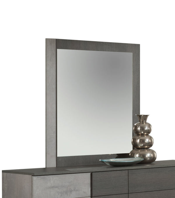 Nova Domus Palermo Italian Modern Faux Concrete & Grey Mirror - MONAVILLA