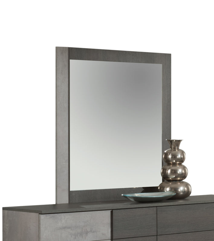 Nova Domus Palermo Italian Modern Faux Concrete & Grey Mirror - MONAVILLA