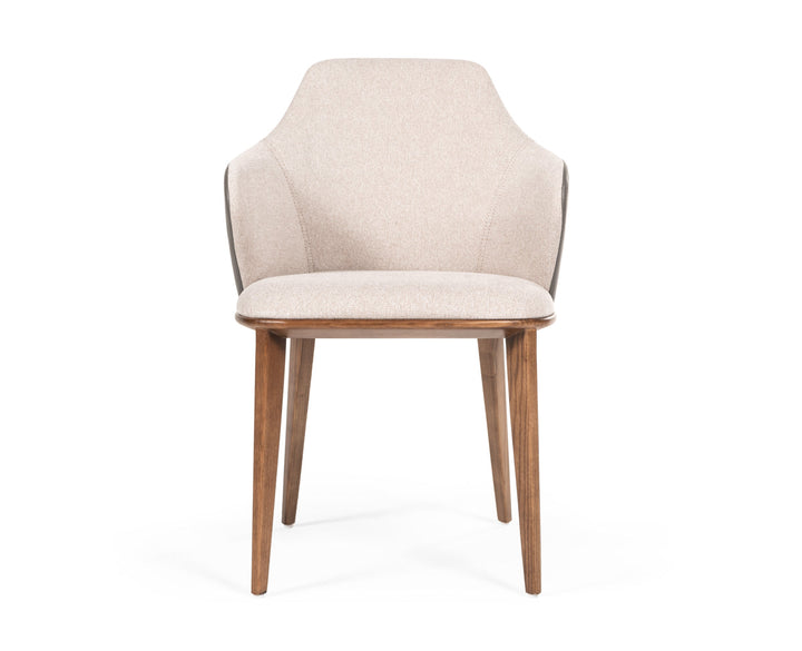 Modrest Megan Modern Beige & Grey Dining Chair - MONAVILLA