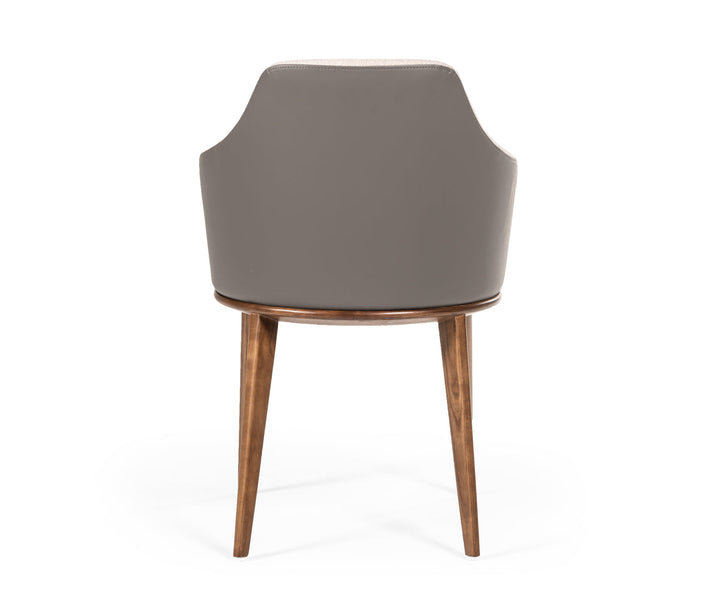 Modrest Megan Modern Beige & Grey Dining Chair - MONAVILLA