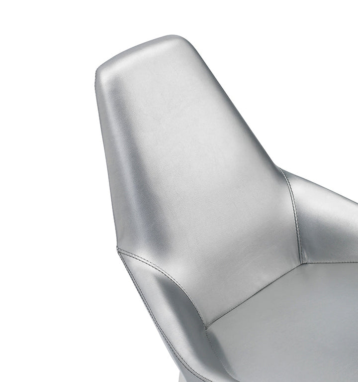 Modrest Sarah Modern Pearl Grey Leatherette Dining Chair (Set of 2) - MONAVILLA