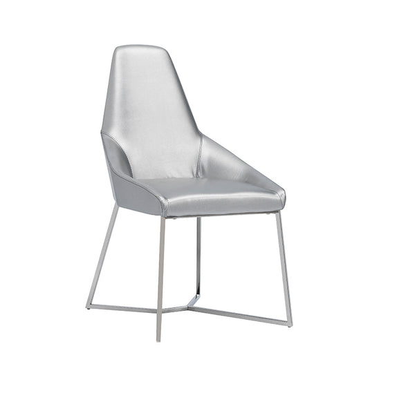 Modrest Sarah Modern Pearl Grey Leatherette Dining Chair (Set of 2) - MONAVILLA