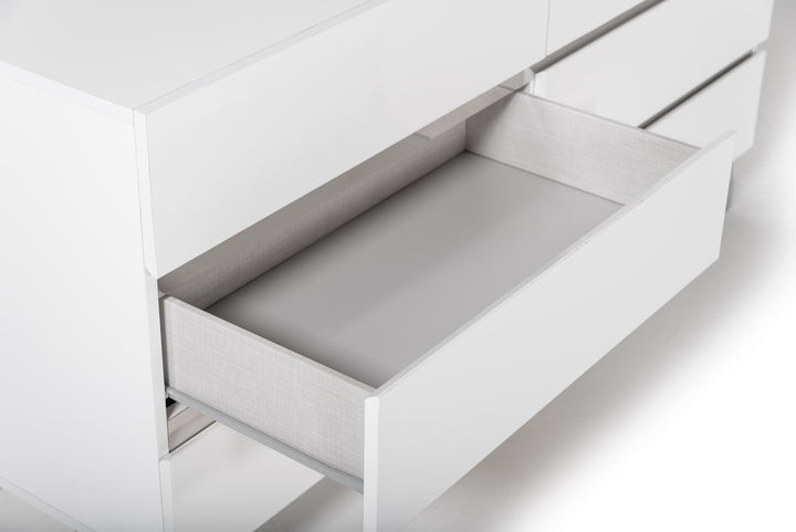 Nova Domus Angela Italian Modern White Dresser - MONAVILLA