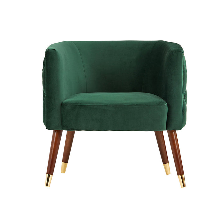 Modrest Bethel Modern Green Velvet Accent Chair - MONAVILLA