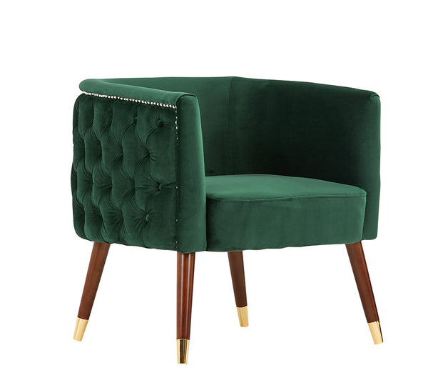 Modrest Bethel Modern Green Velvet Accent Chair - MONAVILLA
