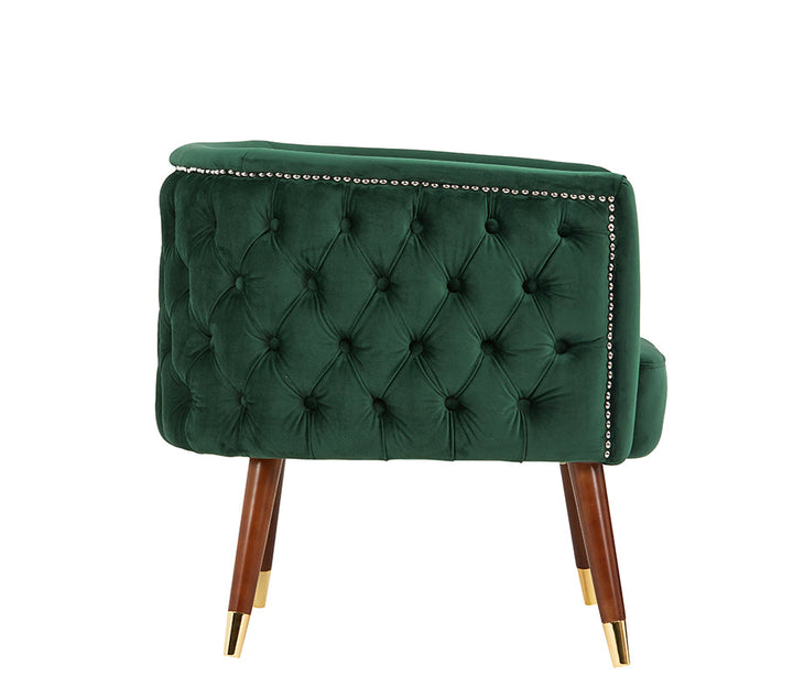 Modrest Bethel Modern Green Velvet Accent Chair - MONAVILLA