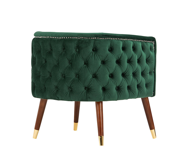 Modrest Bethel Modern Green Velvet Accent Chair - MONAVILLA
