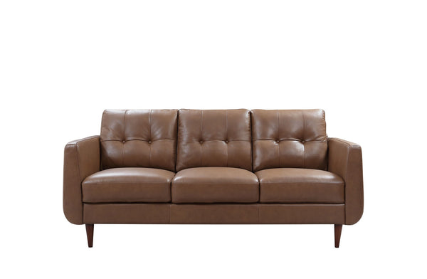 Divani Casa Lyman Modern Brown Sofa - MONAVILLA