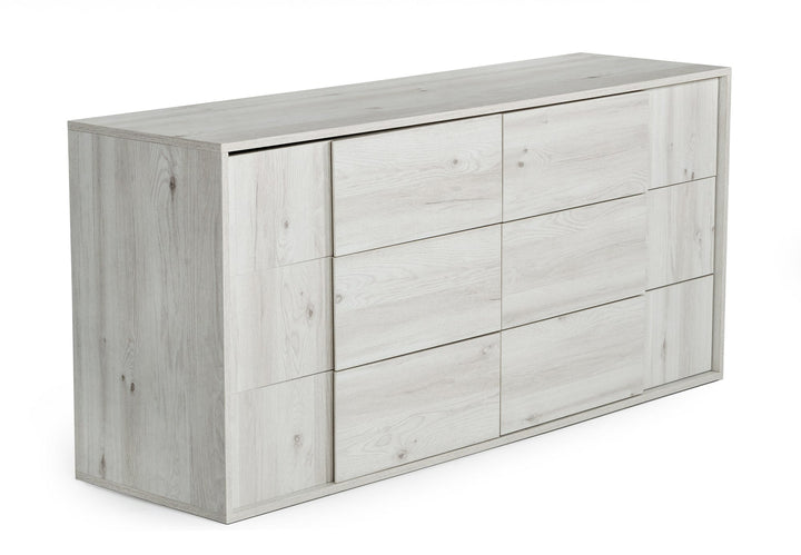 Nova Domus Asus Italian Modern White Washed Oak Dresser - MONAVILLA