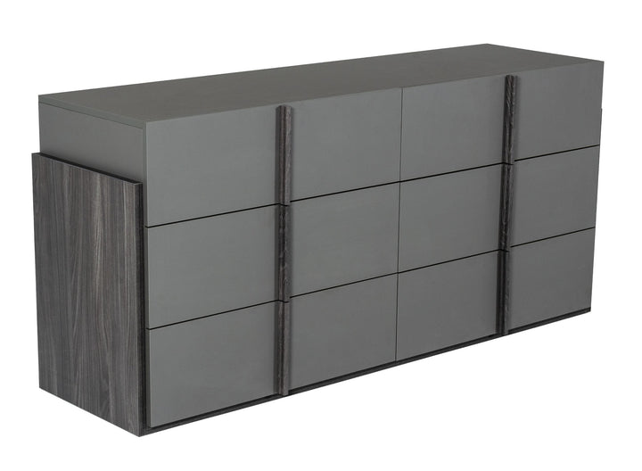 Nova Domus Lucia Italian Modern Elm and Matte Grey Dresser - MONAVILLA