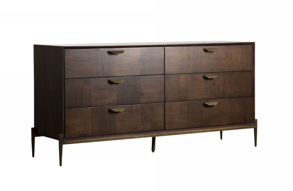 Modrest Shane Modern Acacia & Brass Dresser - MONAVILLA