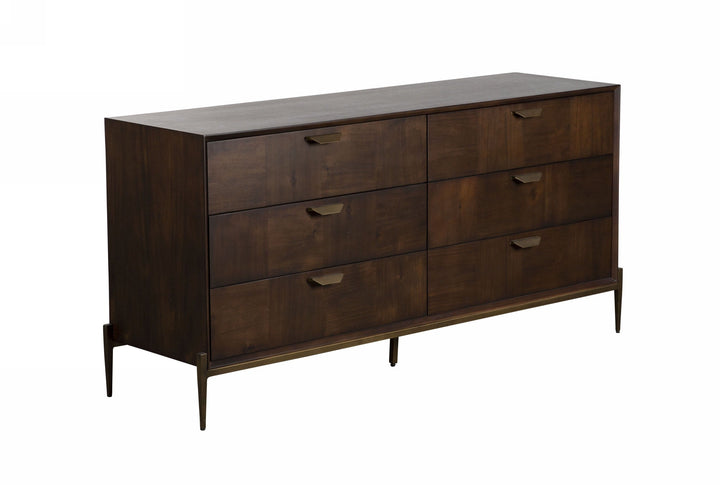 Modrest Shane Modern Acacia & Brass Dresser - MONAVILLA