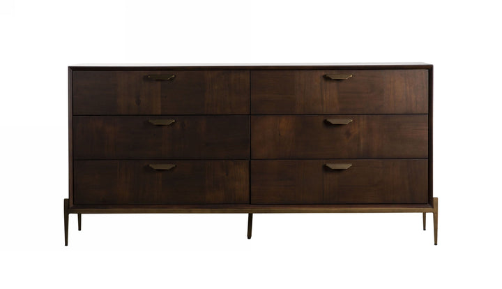 Modrest Shane Modern Acacia & Brass Dresser - MONAVILLA
