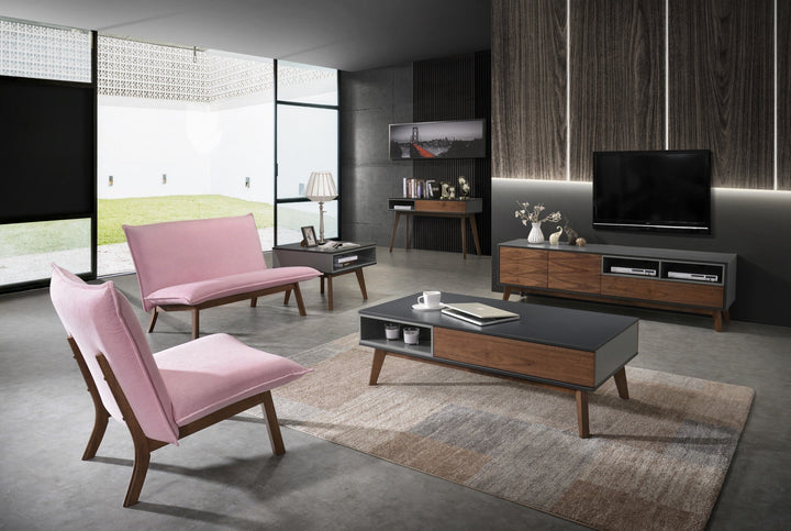 Modrest Gardner Modern Pink Accent Chair - MONAVILLA