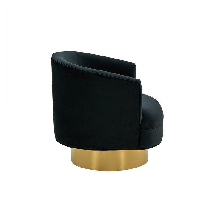 Divani Casa Basalt Modern Black Fabric Accent Chair - MONAVILLA