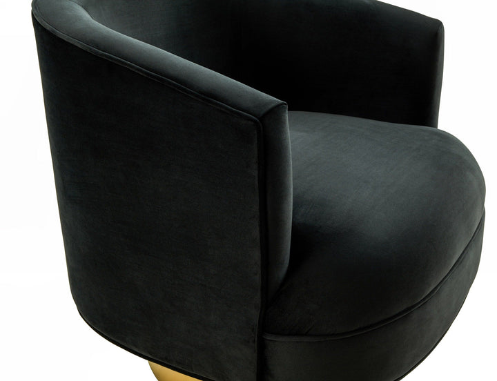 Divani Casa Basalt Modern Black Fabric Accent Chair - MONAVILLA