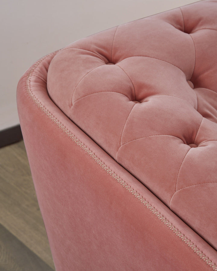 Divani Casa Aiken Modern Salmon Velvet Loveseat - MONAVILLA