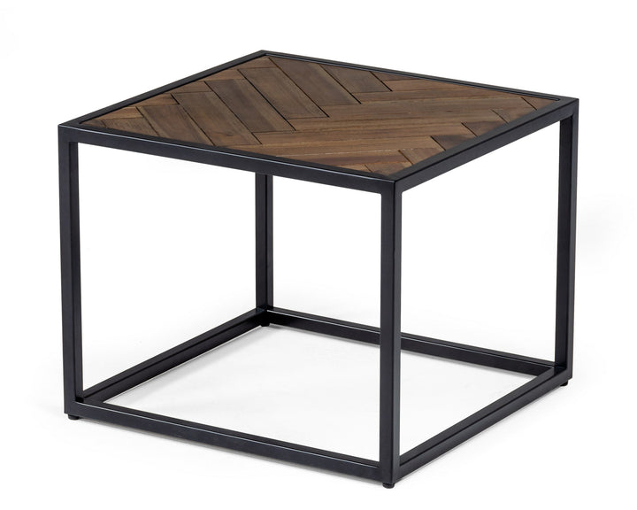 Modrest Pasada Industrial Brown Acacia End Table - MONAVILLA