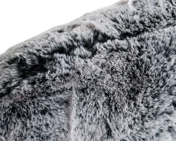 Modrest Findon Glam Grey Faux Fur Accent Chair - MONAVILLA