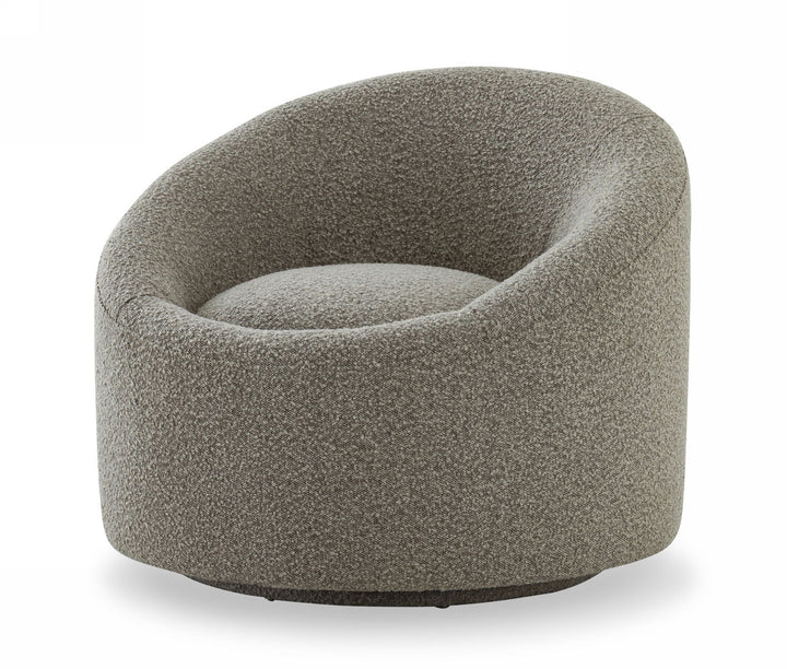 Modrest Frontier Glam Grey Fabric Accent Chair - MONAVILLA