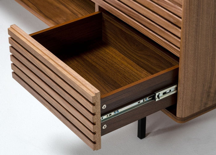 Modrest Maggie Modern Walnut and Grey Buffet - MONAVILLA