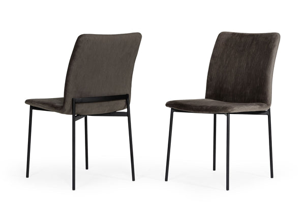 Modrest Maggie Modern Black and Brown Dining Chair (Set of 2) - MONAVILLA