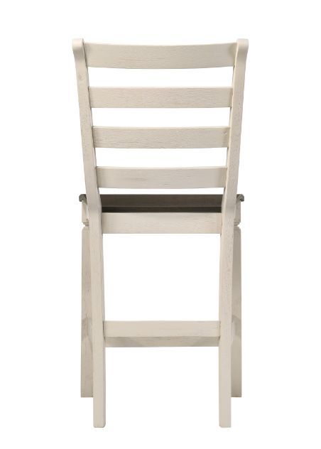 ACME Tasnim Oak & Antique White Finish Counter Height Chair Model 77183 - MONAVILLA