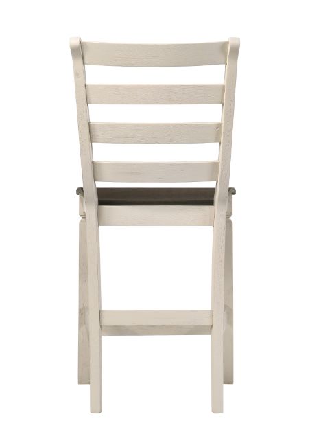 ACME Tasnim Oak & Antique White Finish Counter Height Chair Model 77183 - MONAVILLA