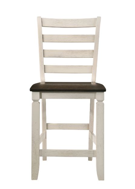 ACME Tasnim Oak & Antique White Finish Counter Height Chair Model 77183 - MONAVILLA