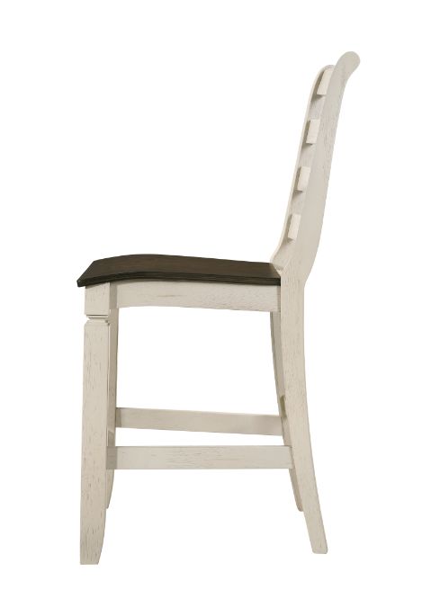 ACME Tasnim Oak & Antique White Finish Counter Height Chair Model 77183 - MONAVILLA
