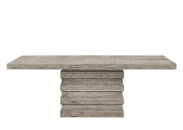 ACME Faustine Salvaged Light Oak Finish Dining Table Model 77185 - MONAVILLA
