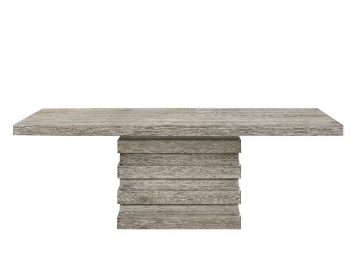 ACME Faustine Salvaged Light Oak Finish Dining Table Model 77185 - MONAVILLA