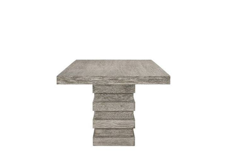 ACME Faustine Salvaged Light Oak Finish Dining Table Model 77185 - MONAVILLA