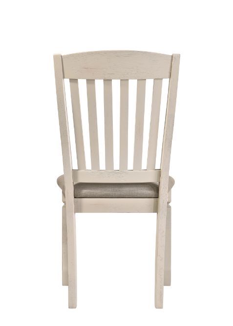ACME Fedele Tan Fabric & Cream Finish Side Chair Model 77192 - MONAVILLA