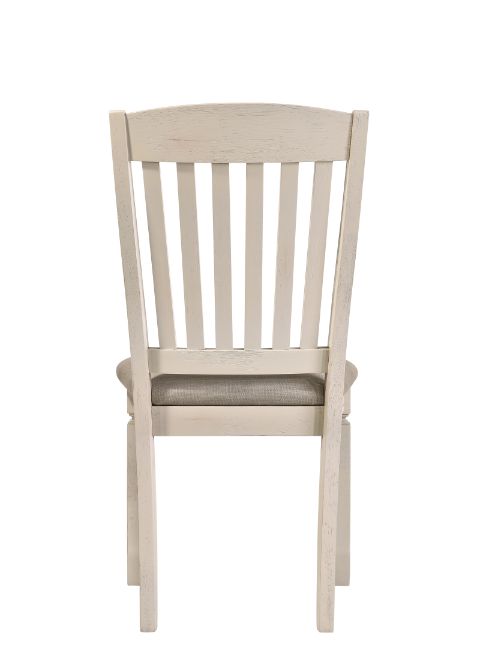 ACME Fedele Tan Fabric & Cream Finish Side Chair Model 77192 - MONAVILLA