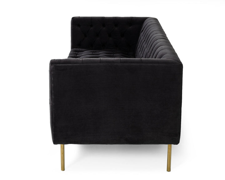 Divani Casa Chavez DK Grey Velvet Sofa - MONAVILLA