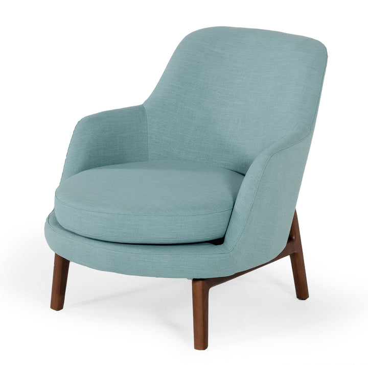 Modrest Metzler Modern Mint Green Fabric Accent Chair - MONAVILLA