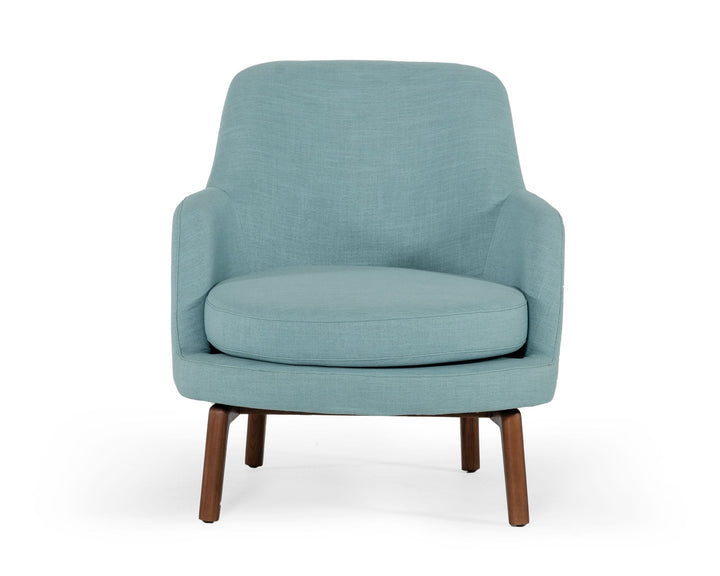 Modrest Metzler Modern Mint Green Fabric Accent Chair - MONAVILLA