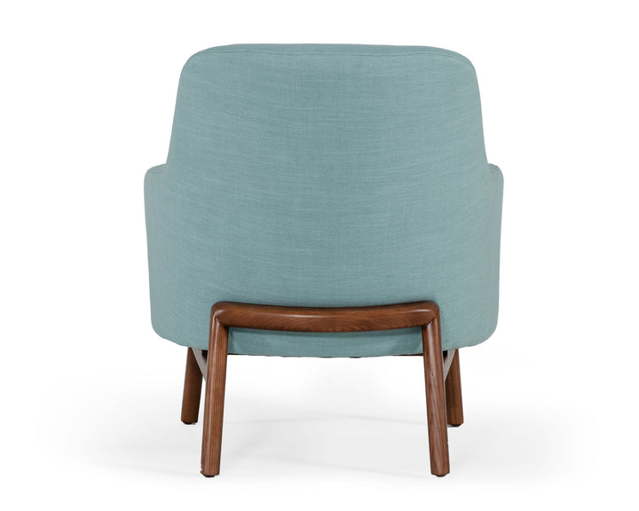 Modrest Metzler Modern Mint Green Fabric Accent Chair - MONAVILLA